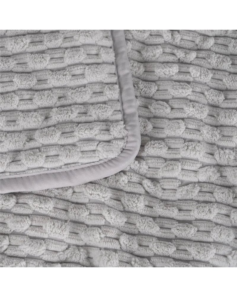 COLCHA GRIS CLARO POLIESTER TEXTIL/HOGAR 180 X 260 CM