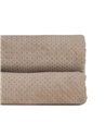 COLCHA BEIGE TERCIOPELO/MICROFIBRA 240 X 260 CM