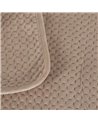 COLCHA BEIGE TERCIOPELO/MICROFIBRA 240 X 260 CM