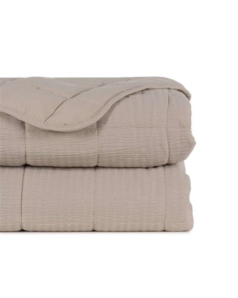 COLCHA BEIGE POLIESTER DORMITORIO 270 X 280 CM