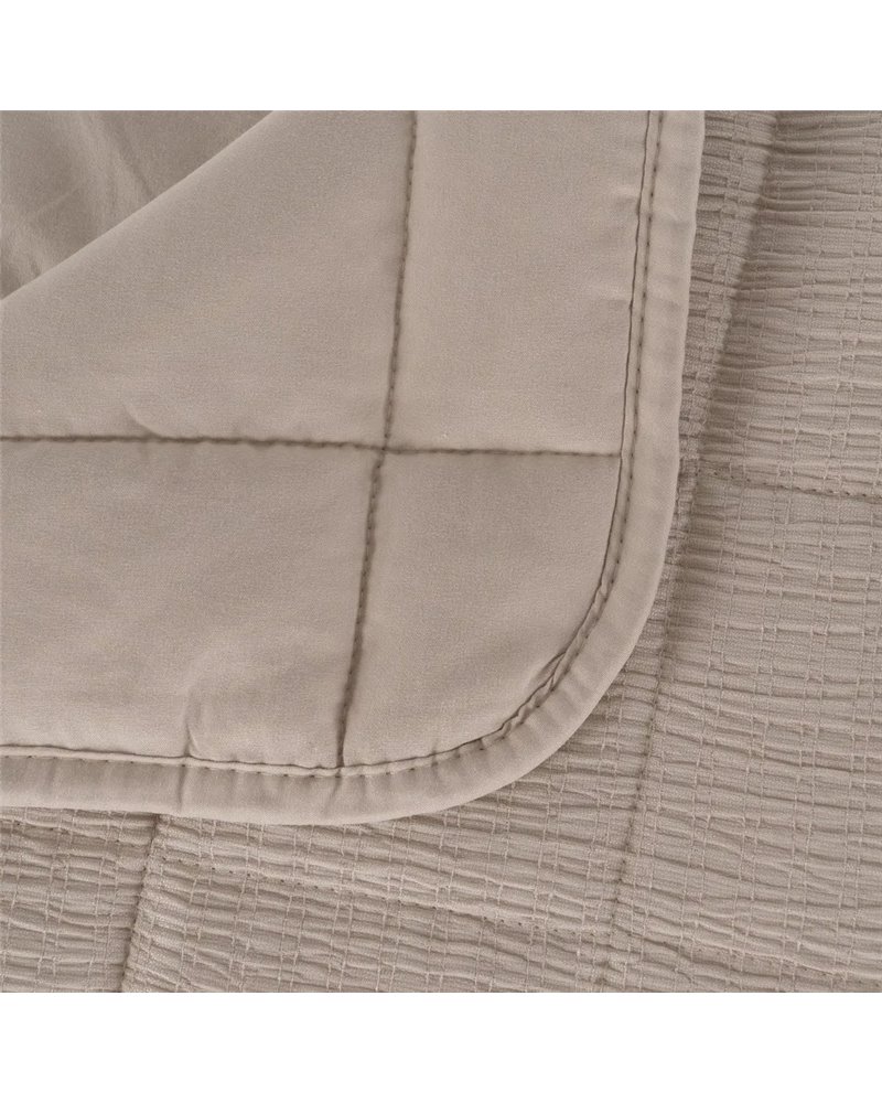 COLCHA BEIGE POLIESTER DORMITORIO 270 X 280 CM