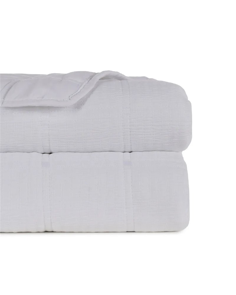 COLCHA BLANCO POLIESTER DORMITORIO 180 X 260 CM