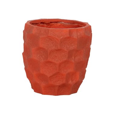 MACETERO TERRACOTA RESINA DECORACIÓN 49 X 49 X 49 CM