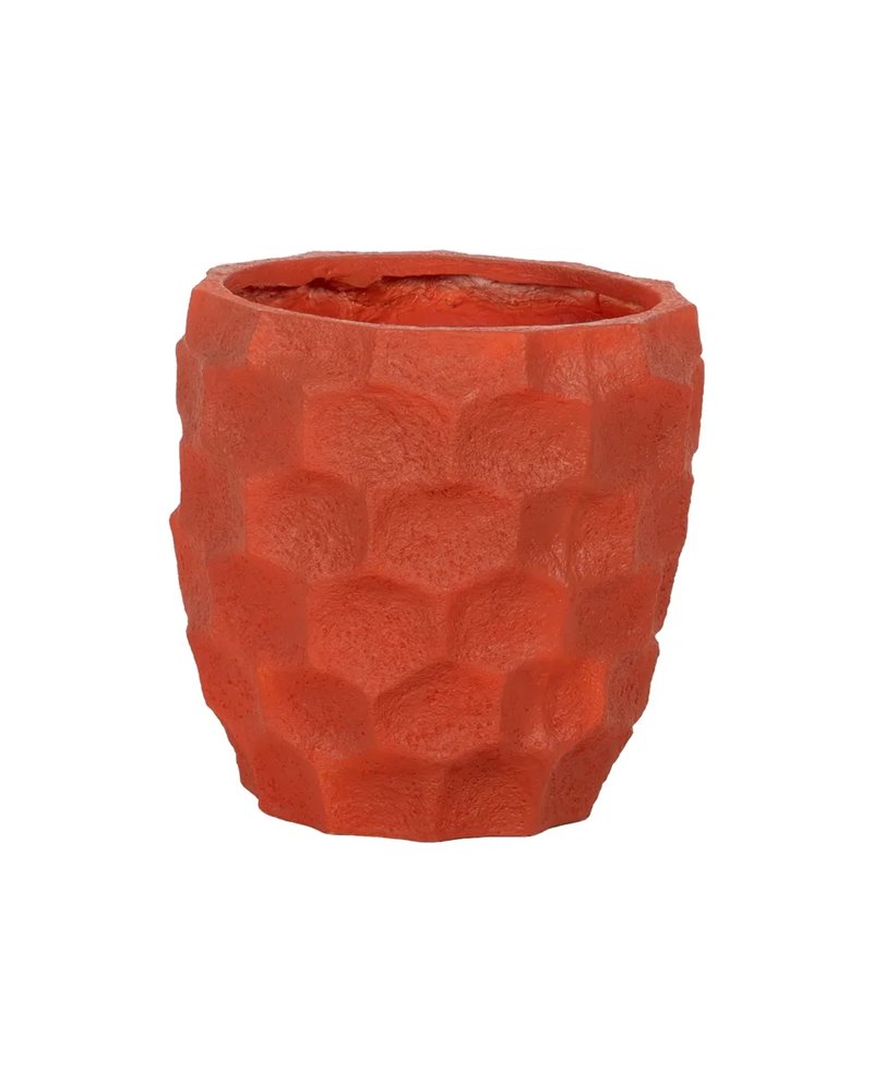 MACETERO TERRACOTA RESINA DECORACIÓN 49 X 49 X 49 CM