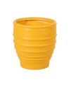 MACETERO AMARILLO RESINA DECORACIÓN 49,30 X 49,30 X 51 CM