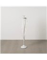 PORTAVELAS HOJA BLANCO METAL DECORACIÓN 23,50 X 22,50 X 118