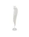 PORTAVELAS HOJA BLANCO METAL DECORACIÓN 23,50 X 22,50 X 118