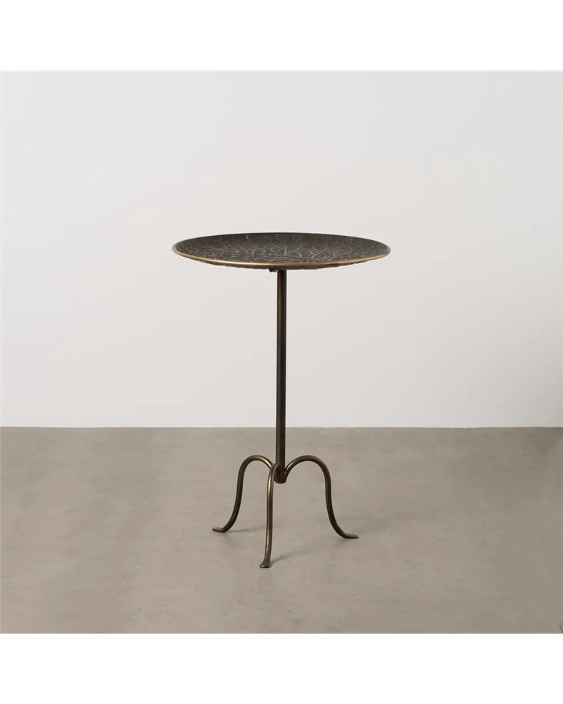 MESITA ORO VIEJO METAL 50 X 50 X 71 CM