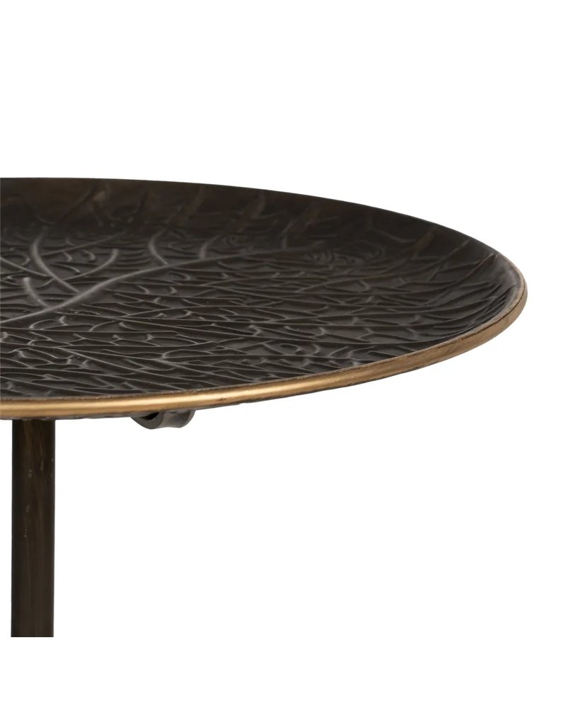 MESITA ORO VIEJO METAL 50 X 50 X 71 CM