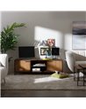 MUEBLE TV MARRÓN-NEGRO MADERA / METAL 150 X 40 X 49 CM