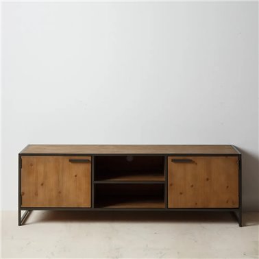 MUEBLE TV MARRÓN-NEGRO...