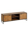 MUEBLE TV MARRÓN-NEGRO MADERA / METAL 150 X 40 X 49 CM