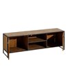 MUEBLE TV MARRÓN-NEGRO MADERA / METAL 150 X 40 X 49 CM