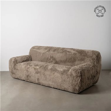 SOFÁ 3 PLAZAS TAUPE TEJIDO 240 X 107 X 79,50 CM