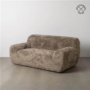 SOFÁ 2 PLAZAS TAUPE TEJIDO 185 X 107 X 79,50 CM