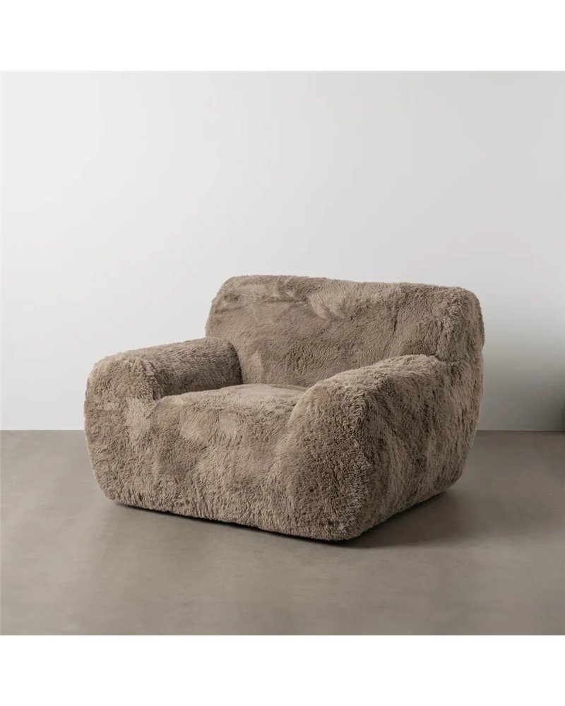 SILLÓN TAUPE TEJIDO 124 X 107 X 79,50 CM