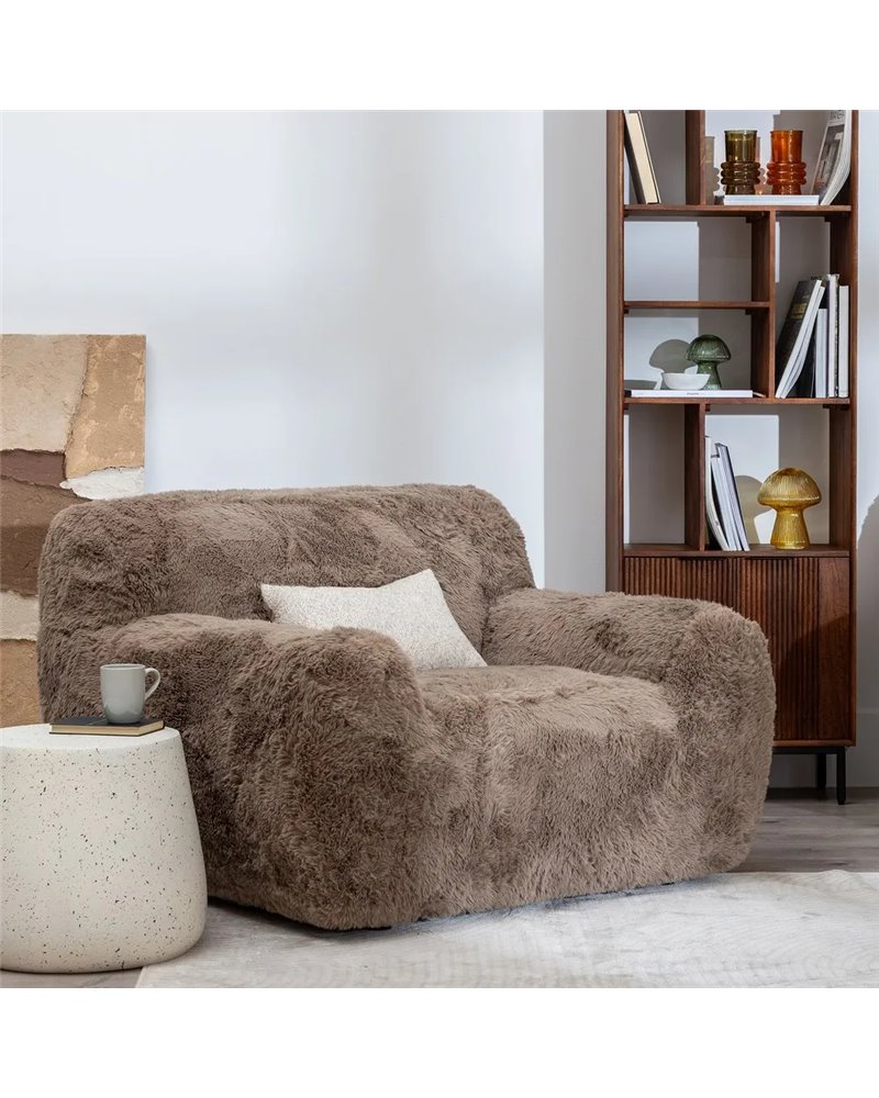 SILLÓN TAUPE TEJIDO 124 X 107 X 79,50 CM