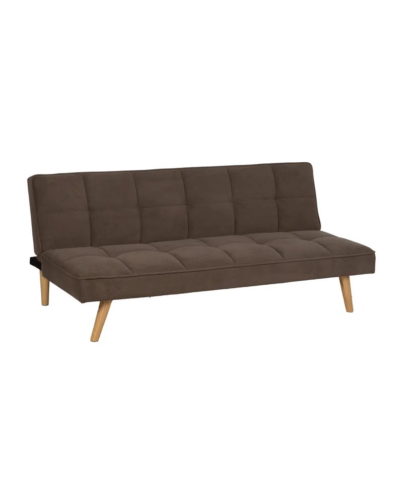 SOFÁ-CAMA TAUPE MADERA DECORACIÓN 175 X 84 X 73 CM