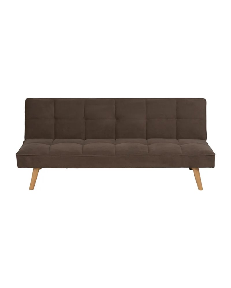 SOFÁ-CAMA TAUPE MADERA DECORACIÓN 175 X 84 X 73 CM
