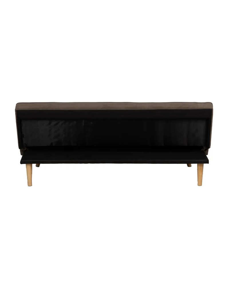 SOFÁ-CAMA TAUPE MADERA DECORACIÓN 175 X 84 X 73 CM