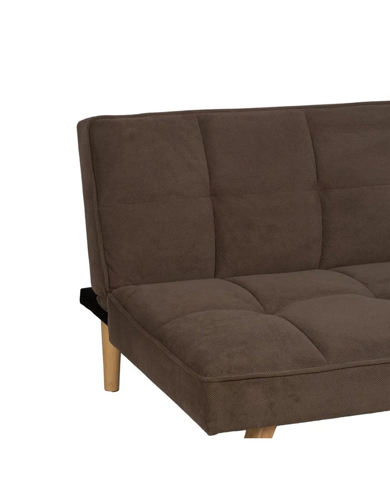 SOFÁ-CAMA TAUPE MADERA DECORACIÓN 175 X 84 X 73 CM