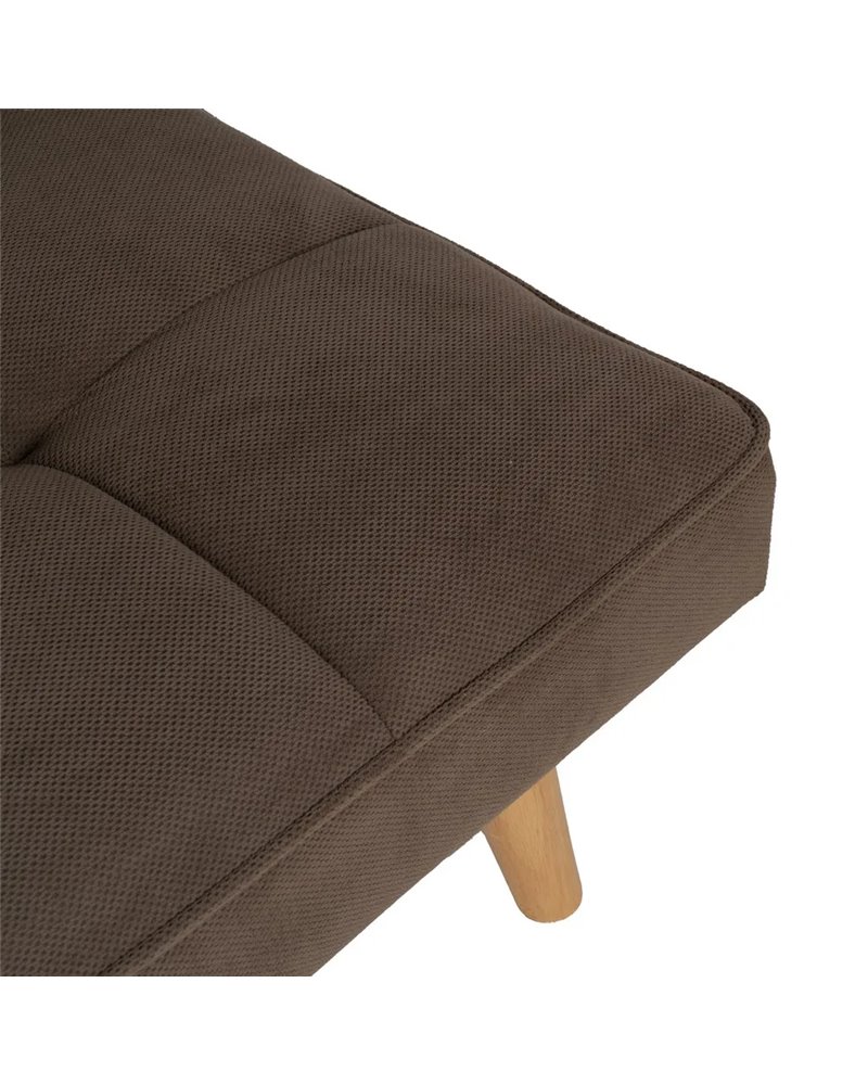 SOFÁ-CAMA TAUPE MADERA DECORACIÓN 175 X 84 X 73 CM