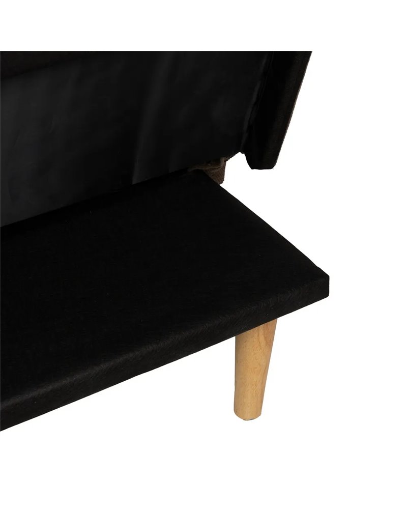 SOFÁ-CAMA TAUPE MADERA DECORACIÓN 175 X 84 X 73 CM