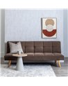 SOFÁ-CAMA TAUPE MADERA DECORACIÓN 175 X 84 X 73 CM