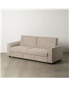 SOFÁ-CAMA TAUPE MADERA DECORACIÓN 216 X 85 X 85 CM