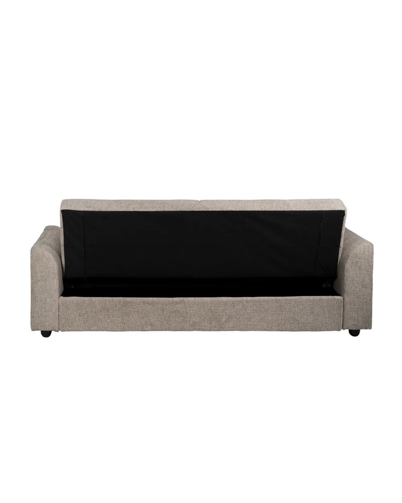 SOFÁ-CAMA TAUPE MADERA DECORACIÓN 216 X 85 X 85 CM