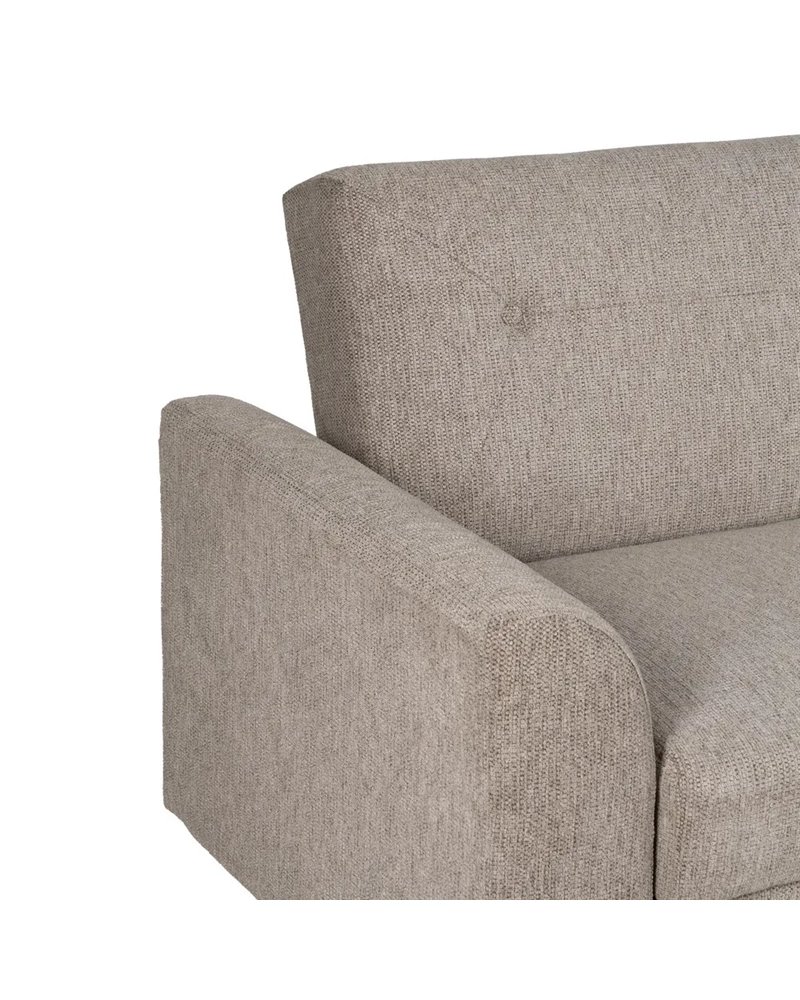 SOFÁ-CAMA TAUPE MADERA DECORACIÓN 216 X 85 X 85 CM