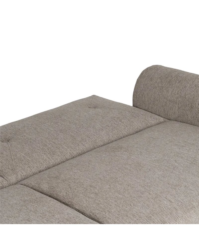 SOFÁ-CAMA TAUPE MADERA DECORACIÓN 216 X 85 X 85 CM