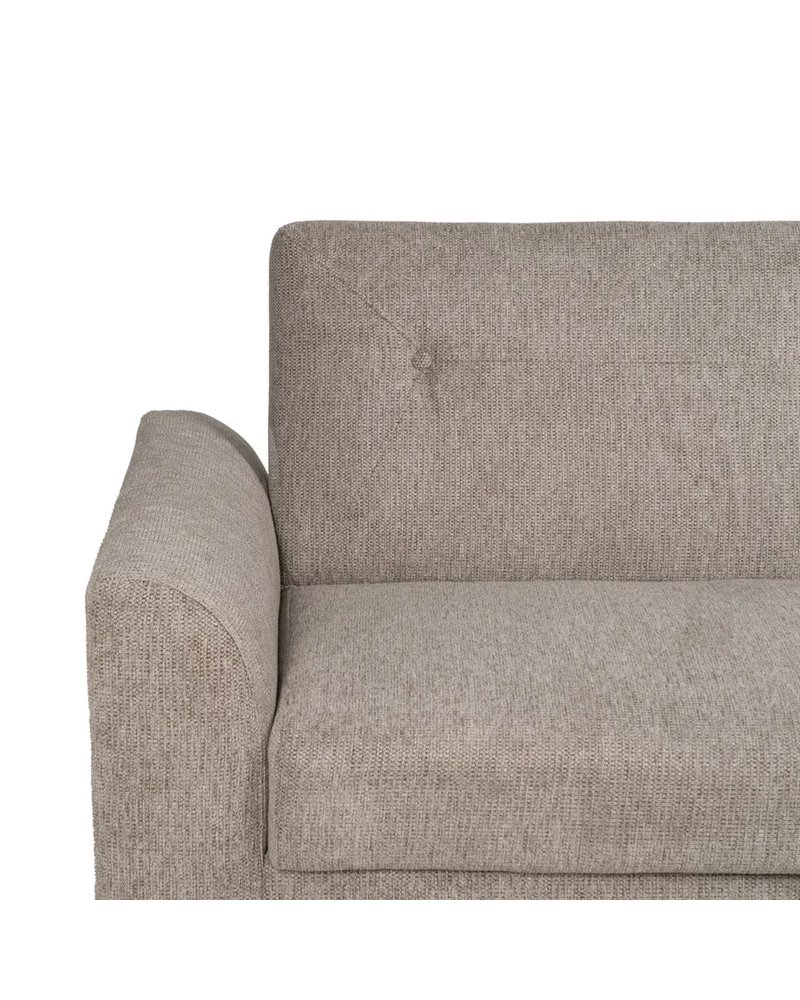 SOFÁ-CAMA TAUPE MADERA DECORACIÓN 216 X 85 X 85 CM
