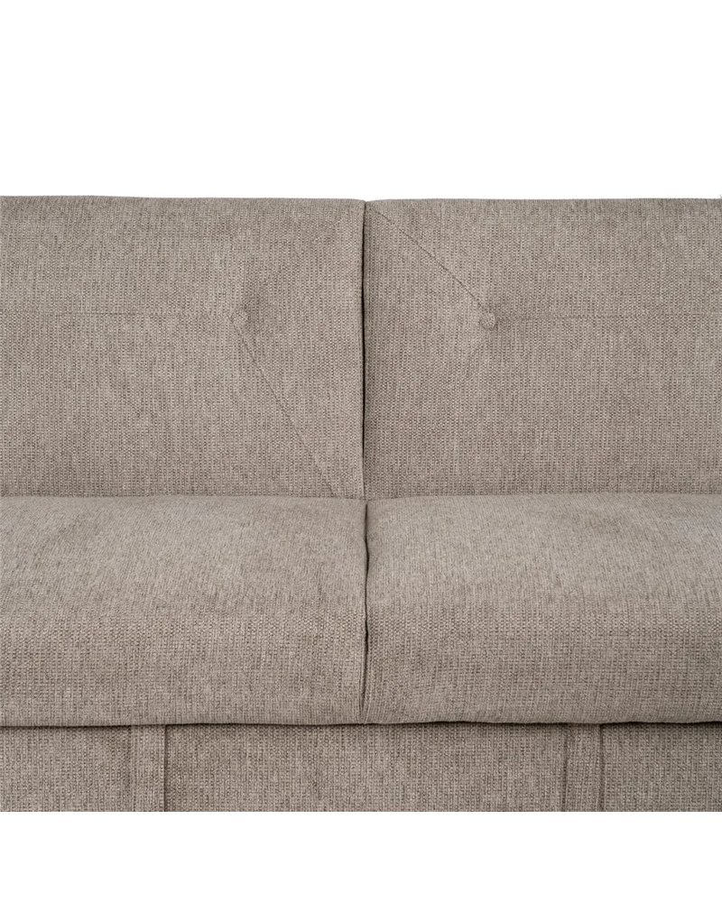 SOFÁ-CAMA TAUPE MADERA DECORACIÓN 216 X 85 X 85 CM
