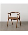 SILLA AMARILLO-MARRÓN MADERA DE OLMO 47 X 46 X 71 CM