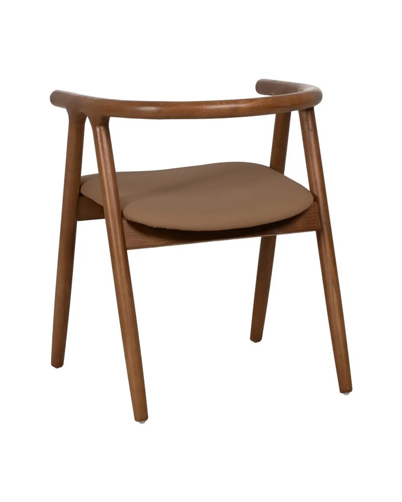 SILLA AMARILLO-MARRÓN MADERA DE OLMO 47 X 46 X 71 CM