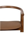 SILLA AMARILLO-MARRÓN MADERA DE OLMO 47 X 46 X 71 CM