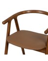 SILLA AMARILLO-MARRÓN MADERA DE OLMO 47 X 46 X 71 CM