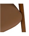 SILLA AMARILLO-MARRÓN MADERA DE OLMO 47 X 46 X 71 CM