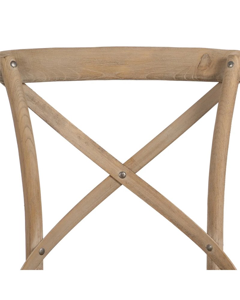 SILLA NATURAL-BEIGE TEJIDO-MADERA 44 X 42 X 88 CM