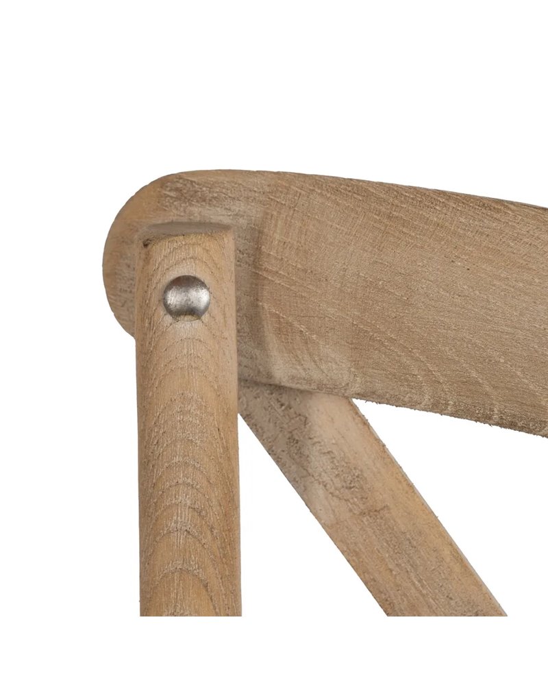 SILLA NATURAL-BEIGE TEJIDO-MADERA 44 X 42 X 88 CM