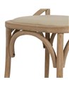 SILLA NATURAL-BEIGE TEJIDO-MADERA 44 X 42 X 88 CM