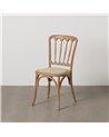 SILLA NATURAL-BEIGE TEJIDO-MADERA 45 X 46 X 92 CM