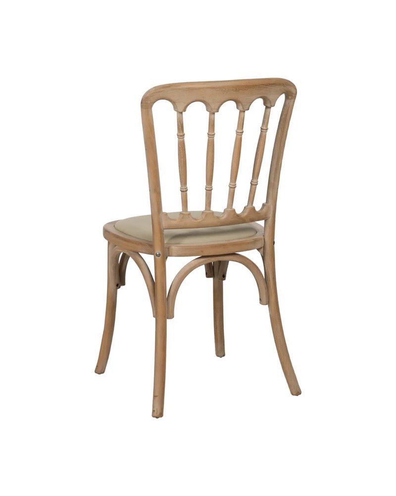 SILLA NATURAL-BEIGE TEJIDO-MADERA 45 X 46 X 92 CM