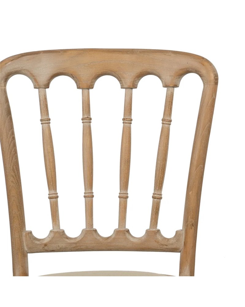 SILLA NATURAL-BEIGE TEJIDO-MADERA 45 X 46 X 92 CM