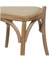 SILLA NATURAL-BEIGE TEJIDO-MADERA 45 X 46 X 92 CM