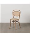 SILLA NATURAL-BEIGE TEJIDO-MADERA 41 X 41 X 89 CM