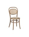 SILLA NATURAL-BEIGE TEJIDO-MADERA 41 X 41 X 89 CM