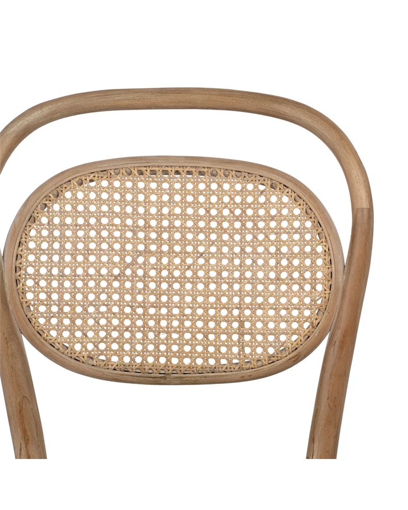 SILLA NATURAL-BEIGE TEJIDO-MADERA 41 X 41 X 89 CM