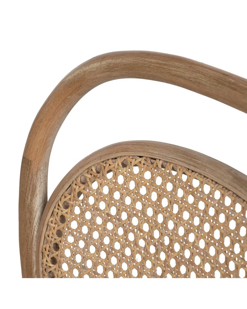 SILLA NATURAL-BEIGE TEJIDO-MADERA 41 X 41 X 89 CM